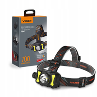 Latarka Czołowa Videx LED Akumulatorowa Czołówka 700 Lumenów USB C 5000K