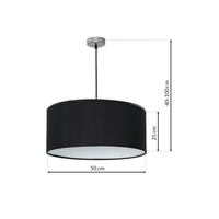 Milagro - Lampa wisząca CASINO BLACK/CHROME 1xE27