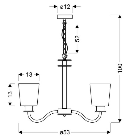 Candellux - Schubert Lampa Wisząca 3X40W E27 Czarny