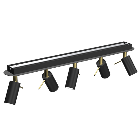 Milagro - Lampa sufitowa PRESTON GOLD/BLACK 5x mini GU10