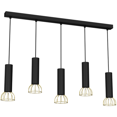 Milagro - Lampa wisząca DANTE Black/Gold 5x mini GU10