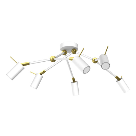 Milagro - Lampa sufitowa IRIS White/Gold 6x mini GU10