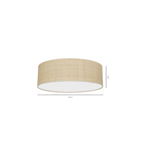 Milagro - Lampa sufitowa MARSHALL WHITE / RATTAN 3xE27