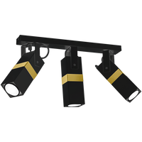 Milagro - Lampa sufitowa VIDAR BLACK/GOLD 3xGU10