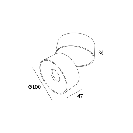 Oprawa sufitowa LAHTI dim 13,5W 3000K czarna Art of Light