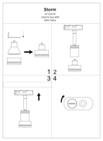 Reflektor Do Szynoprzewodu Jednofazowego Storm Czarny Regulowany Kąt GU10