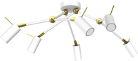 Milagro - Lampa sufitowa IRIS White/Gold 6x mini GU10