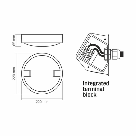 Oprawa zewnętrzna LED bulkhead 18W 1440lm 5000K