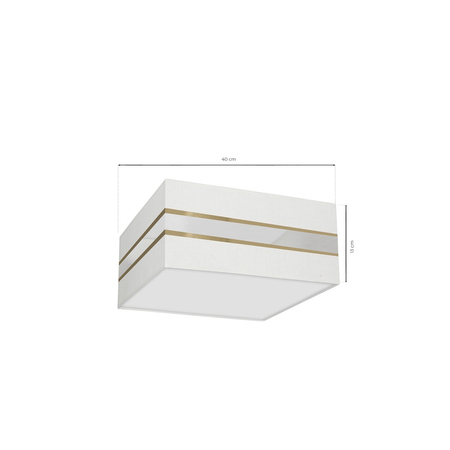 Milagro - Lampa sufitowa Kwadrat ULTIMO WHITE 2xE27