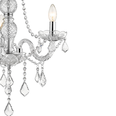 Lampa wisząca Cristallo srebrna 3xE14