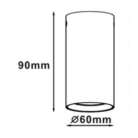 Tuba natynkowa Manacor 9 cm czarno - złota 1xGU10