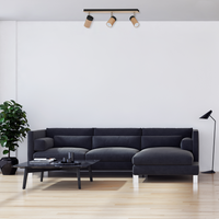 Milagro - Lampa sufitowa BARON BLACK 3xGU10