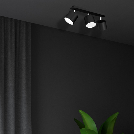 Milagro - Lampa sufitowa DIXIE BLACK 3xGX53