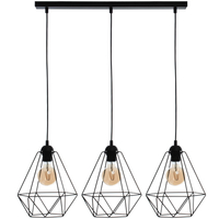 Milagro - Lampa wisząca BASKET BLACK 3xE27