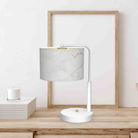 Lampka nocna Senso 1xE27 Biały/Złoty