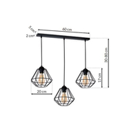 Milagro - Lampa wisząca COLIN BLACK 3xE27