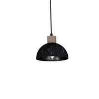 Milagro - Lampa wisząca ERIK Sawn black/Patinated wood 3XE27