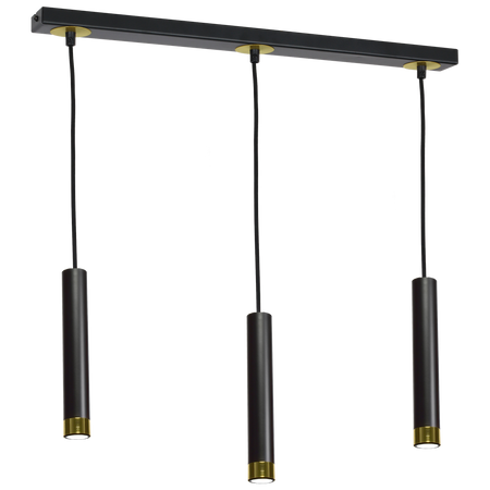 Milagro - Lampa wisząca DANI BLACK/GOLD 3xGU10