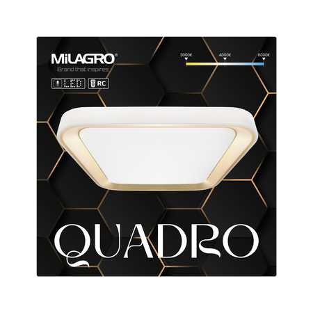 Milagro - Plafon QUADRO GOLD 66W