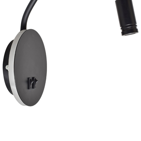 Milagro - Lampka nocna BASE 8W+2W BLACK