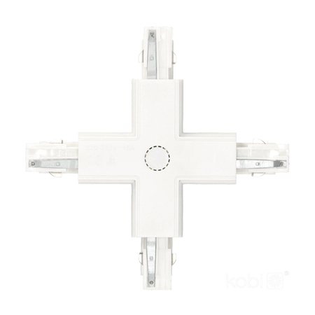 Łącznik do szynoprzewodu 3-obwodowy X biały Kobi