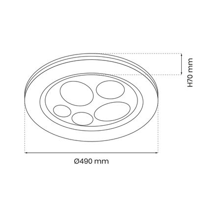 Milagro - Plafon BUBBLES 48W Ø490 mm