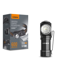 Latarka czołowa LED 10W przenośna 2w1 600lm IP68 VLF-A055H