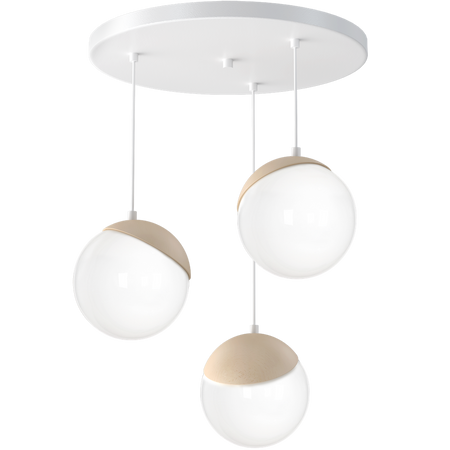Milagro - Lampa wisząca SFERA WOOD 3xE14