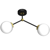 Milagro - Lampa sufitowa JOY BLACK / GOLD 2xE14