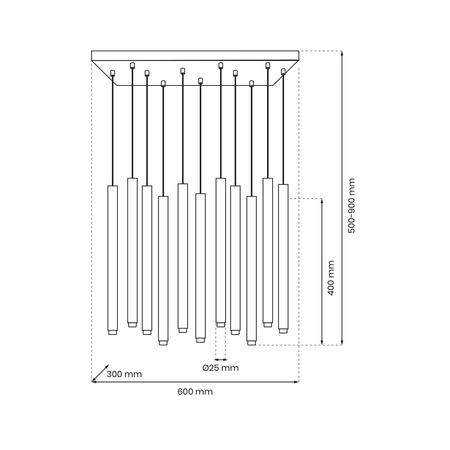 Milagro - Lampa wisząca MONZA BRASS 11xG9 max 8W LED