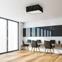 Milagro - Lampa sufitowa SENSO Black/Gold kwadrat 3xE27
