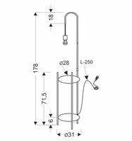 Candellux - Walk Lampa Podłogowa Czarny+Zielony 1X40W E27