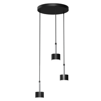 Milagro - Lampa wisząca ARENA BLACK/SILVER 3xGX53