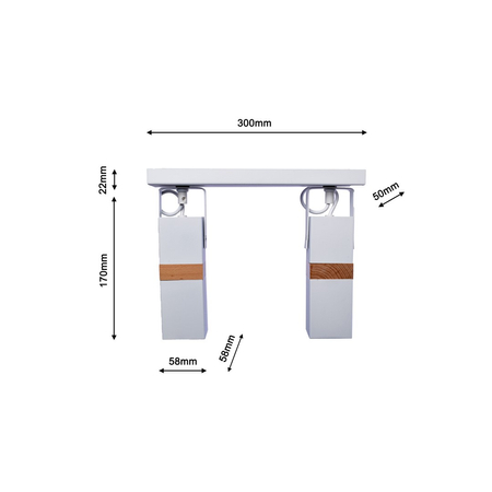 Milagro - Lampa sufitowa VIDAR WHITE 2xGU10