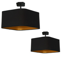 Milagro - Lampa podsufitowa NAPOLI BLACK/GOLD 1xE27