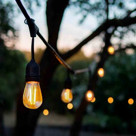 GIRLANDA 10 METRÓW Z ŻARÓWKĄ FILAMENTOWĄ 10x1,5W