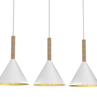 Milagro - Lampa wisząca PERU WHITE 3xE27