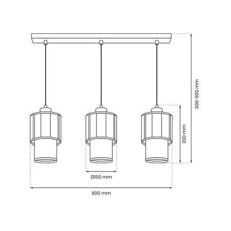 Milagro - Lampa wisząca BLANCO 3xE27