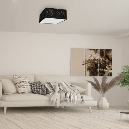 Milagro - Lampa sufitowa SENSO Black/Gold kwadrat 2xE27