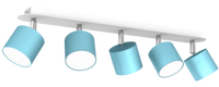 Milagro - Lampa sufitowa DIXIE BLUE/WHITE 5xGX53