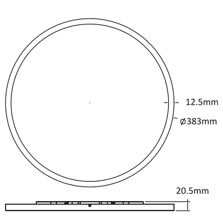 Plafon Pryzma 38 cm biały LED CCT