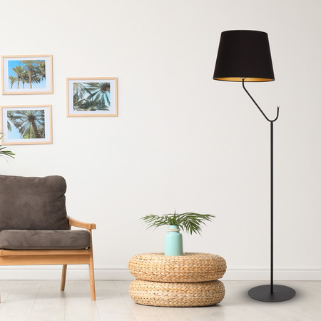 Milagro - Lampa stojąca VICTORIA BLACK 1xE27