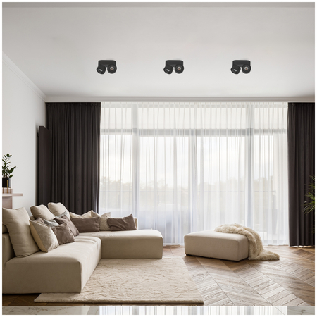 Oprawa sufitowa LAHTI mini dim 2x9W 3000K czarna Art of Light