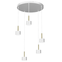Milagro - Lampa wisząca ARENA WHITE/GOLD 5xGX53