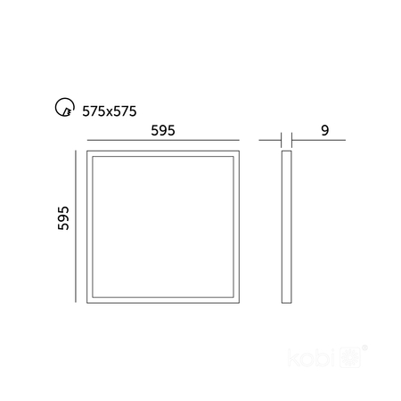 Panel LED NELIO G2 36W 60x60 4000K Kobi Pro