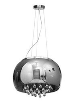 Lampa Szklana Stalowy krople wody 40cm