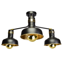 Milagro - Lampa sufitowa MARGO 3xE27 BLACK/GOLD 3xE27
