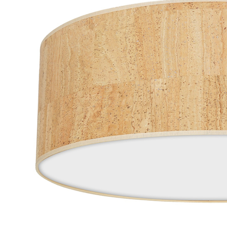 Milagro - Lampa sufitowa CORK White/Cork 3xE27  Ø60cm