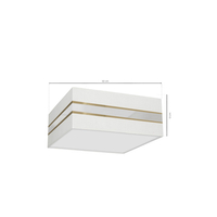 Milagro - Lampa sufitowa Kwadrat ULTIMO WHITE 3xE27