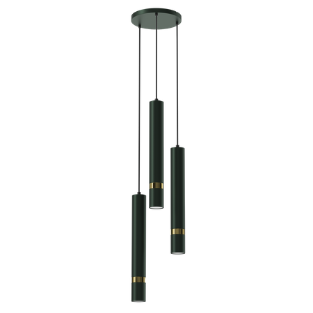 Milagro - Lampa wisząca JOKER GREEN/GOLD 3xGU10